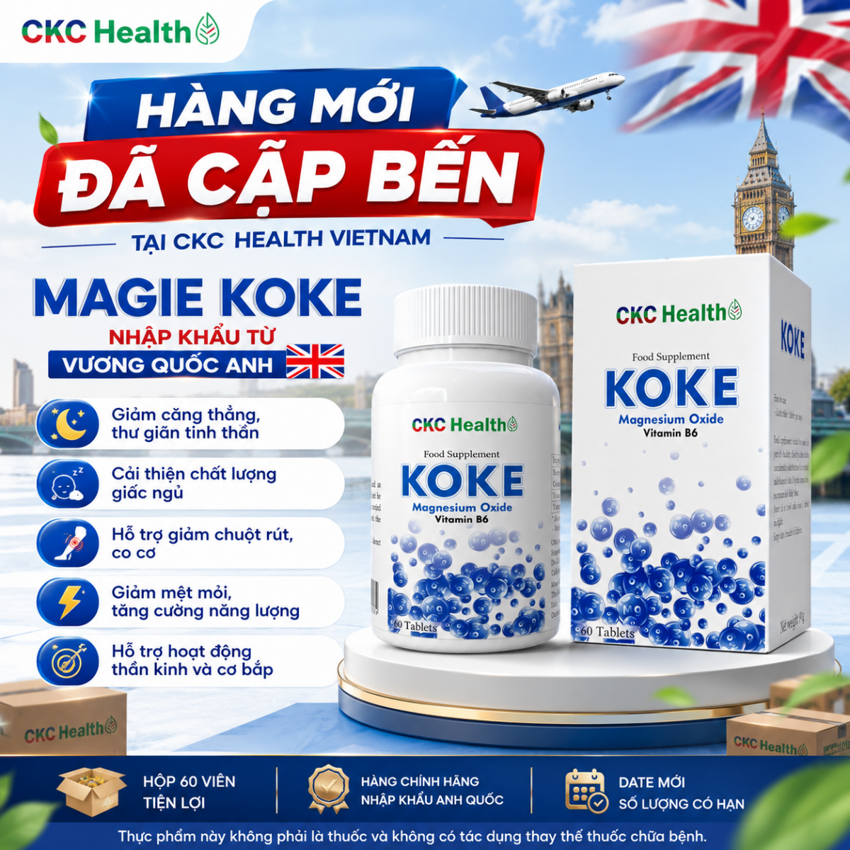 HÀNG MỚI ĐÃ CẬP BẾN TẠI CKC HEALTH VIETNAM